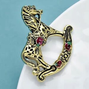Vintage Rocking Horse Pegasus Brooch